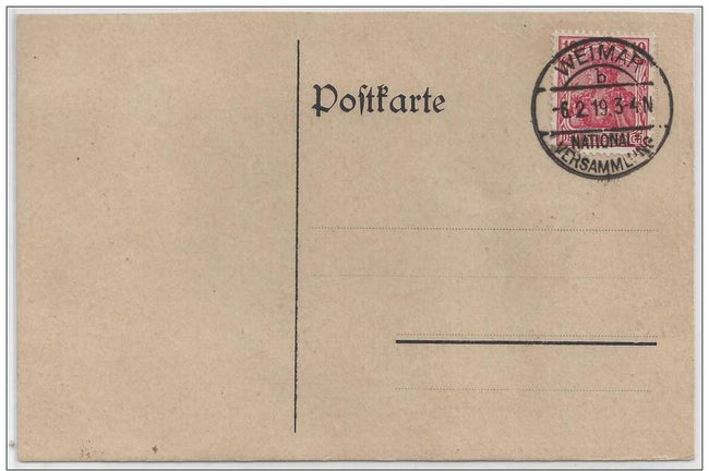 Allemagne - Carte postale - CPA - République de Weimar - RARE - 1919