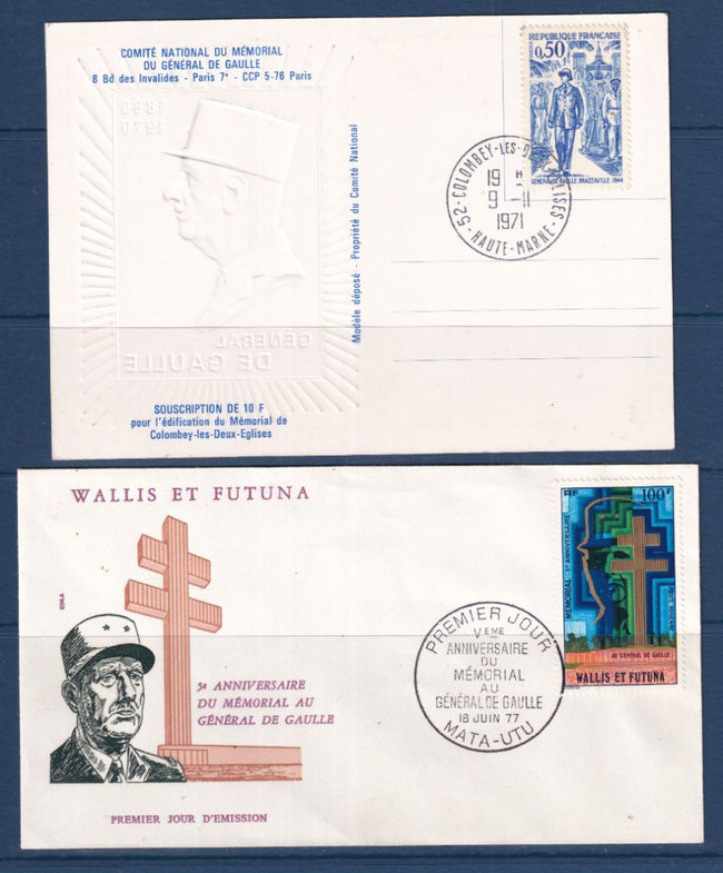 France - Wallis et Futuna - thématique De Gaulle - FDC - Premier jour