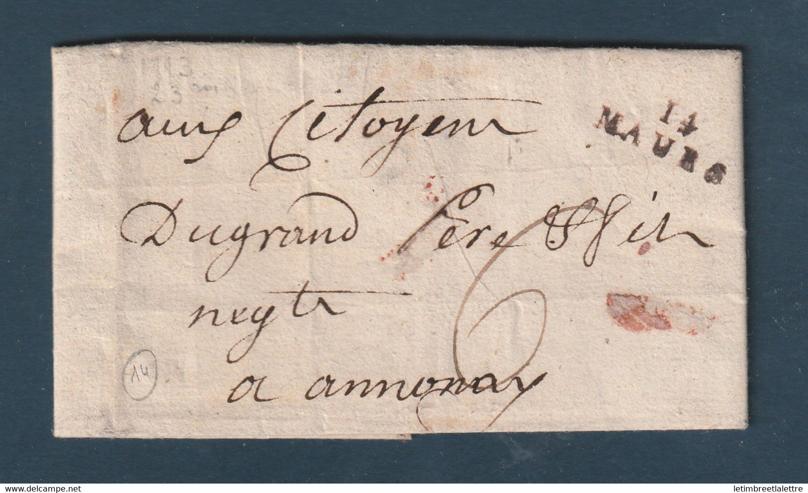 France - Cantal - Port Dû de Maurs en 1790