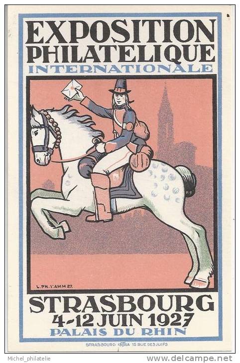 Entier postal, Carte postale, exposition philatelique de Strasbourg N° Q 6