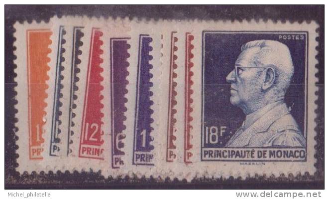 MONACO N° 302/306* NEUF AVEC CHARNIERE