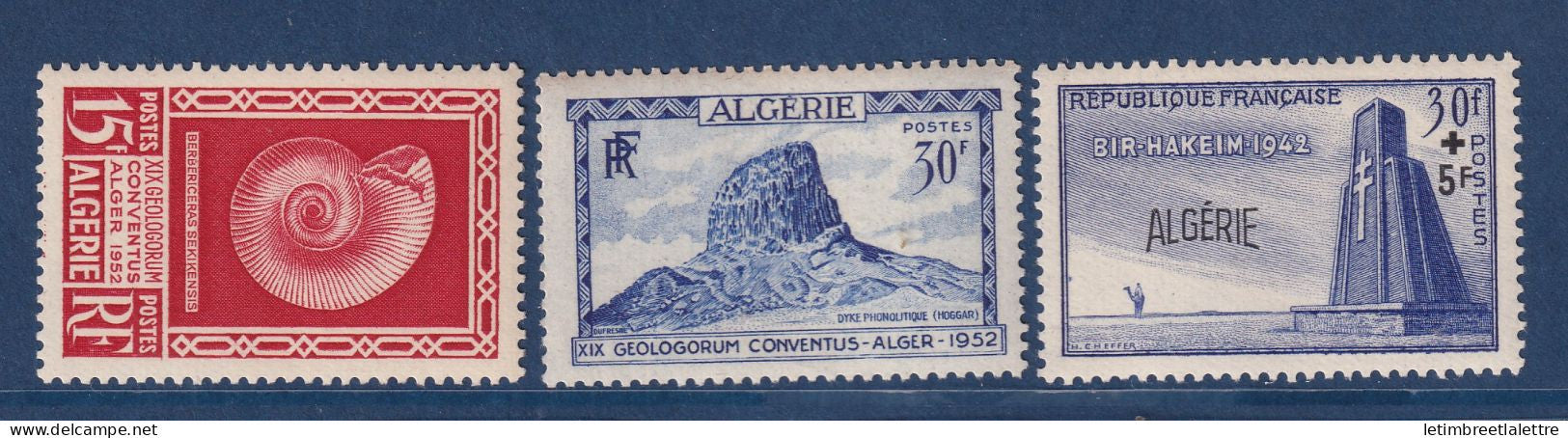 Algérie - YT n° 297 et 298 avec le n° 299 ** - neuf sans charnière - 1952