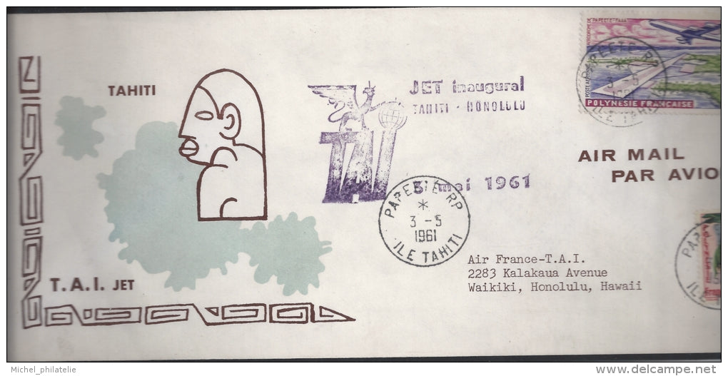 Jet inaugural Tahiti Honolulu, 3 mai 1961