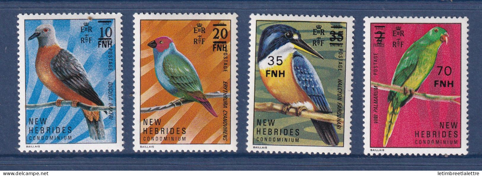 Nouvelles Hébrides - YT n° 464 , 466 , 469 et 472 ** - Neuf sans charnière - oiseaux - 1977
