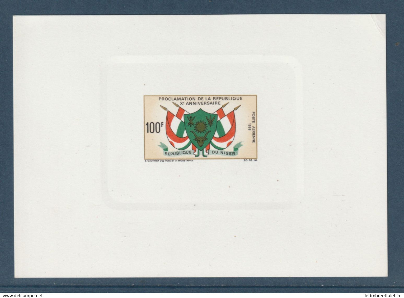 Niger - Poste Aérienne - YT n° 99 - Epreuve de Luxe - république du Niger - 1968