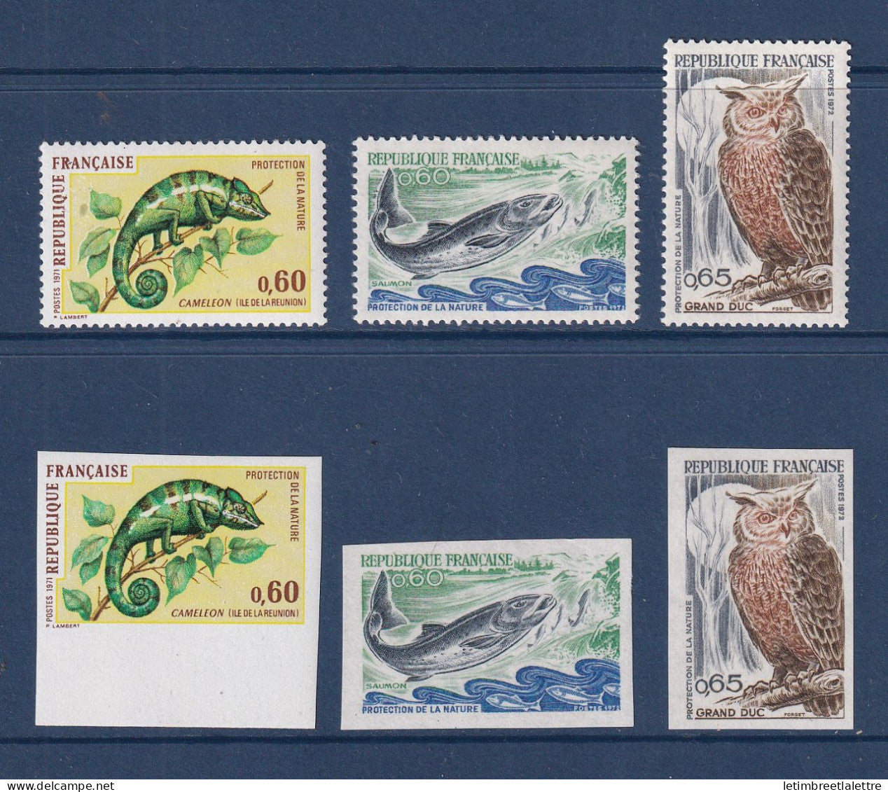 France - non dentelé - YT n° 1692 à 1694 ** - Neuf sans charnière - 1971 1972