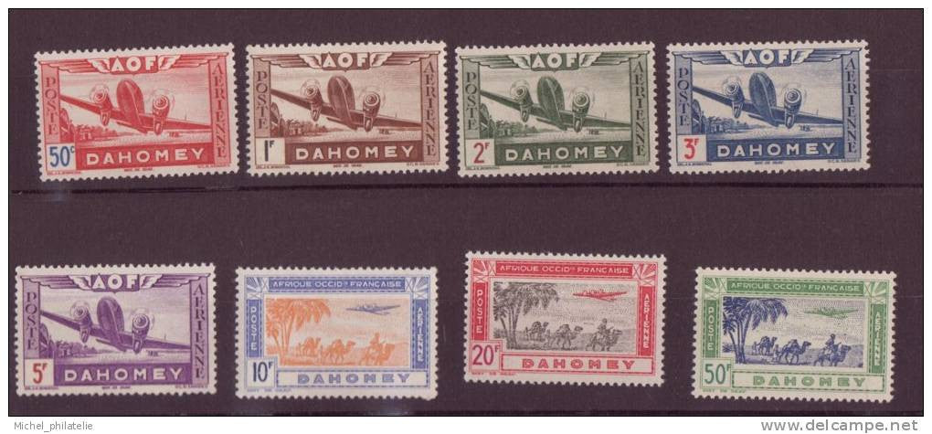 ⭐ Dahomey - Poste Aérienne - YT n° 10 à 17 ** - neuf sans charnière - 1942 ⭐