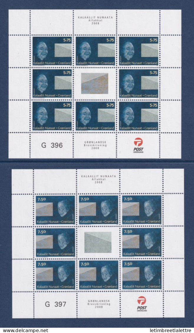 Groenland - Feuillet - YT n° 484 et 485 ** - neuf sans charnière - Europa - 2008