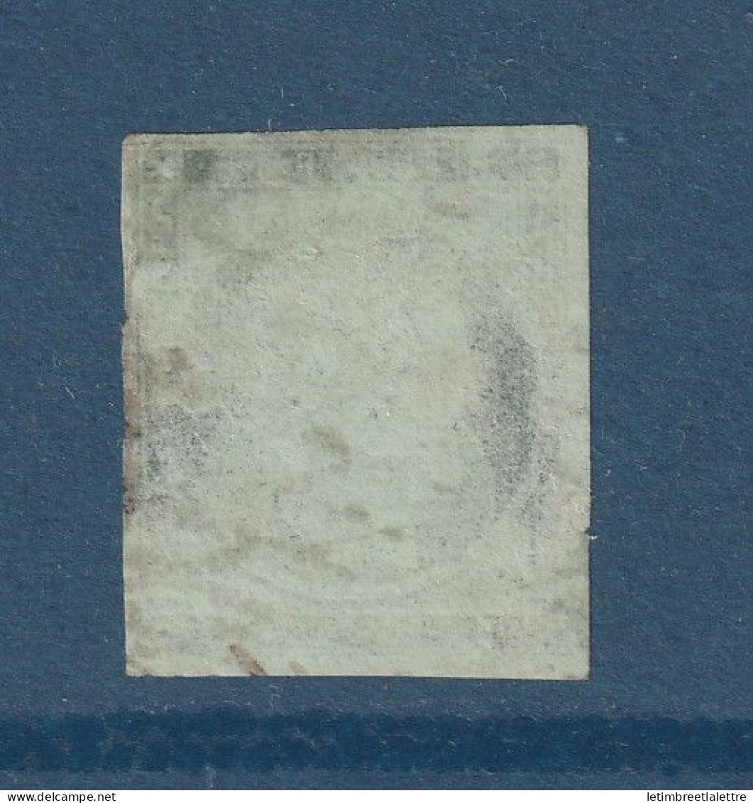 France - YT n° 2 - Oblitéré - Vert foncé - 1849