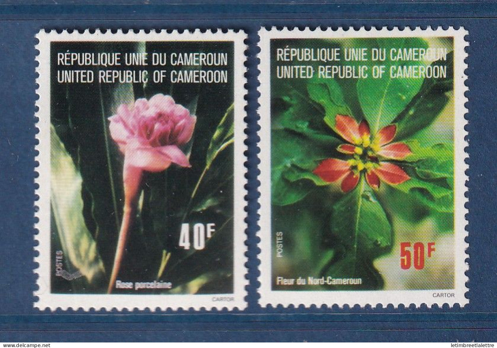 Cameroun - YT n° 598 et 599 ** - Neuf sans charnière - Fleurs - 1976