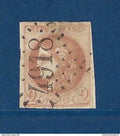 France - YT n° 40 B - oblitéré Gros chiffre 4918 ( Saugnac et Huret ) - couleur chocolat - 1870