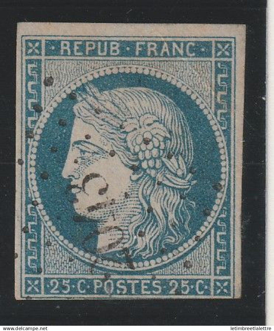 France - YT n° 4 - oblitéré PC Petit Chiffre 2043 - Montpont