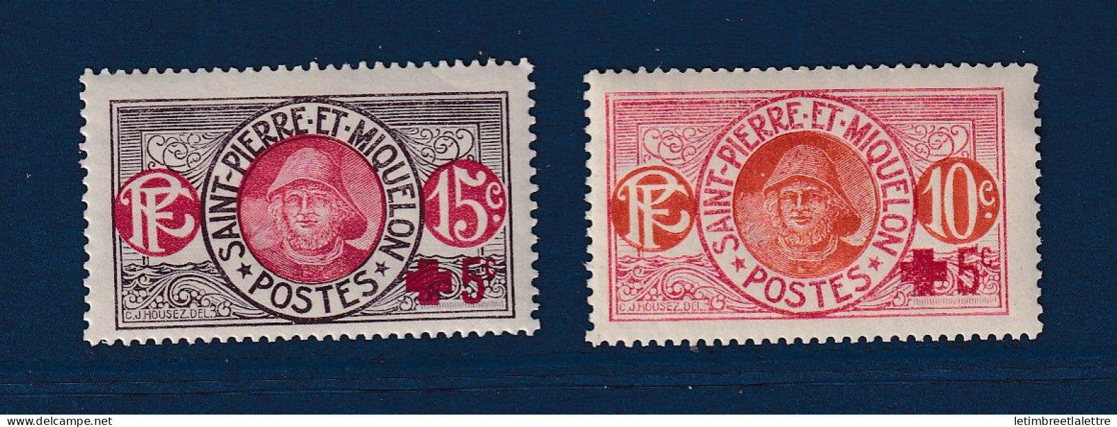 Saint Pierre et Miquelon - YT n° 105 et 106 ** - neuf sans charnière - 1915 1917