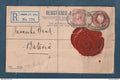Grande Bretagne - entier postal - recommandé de Londres pour Batavia ( Inde Néerlandaise ) -  1914