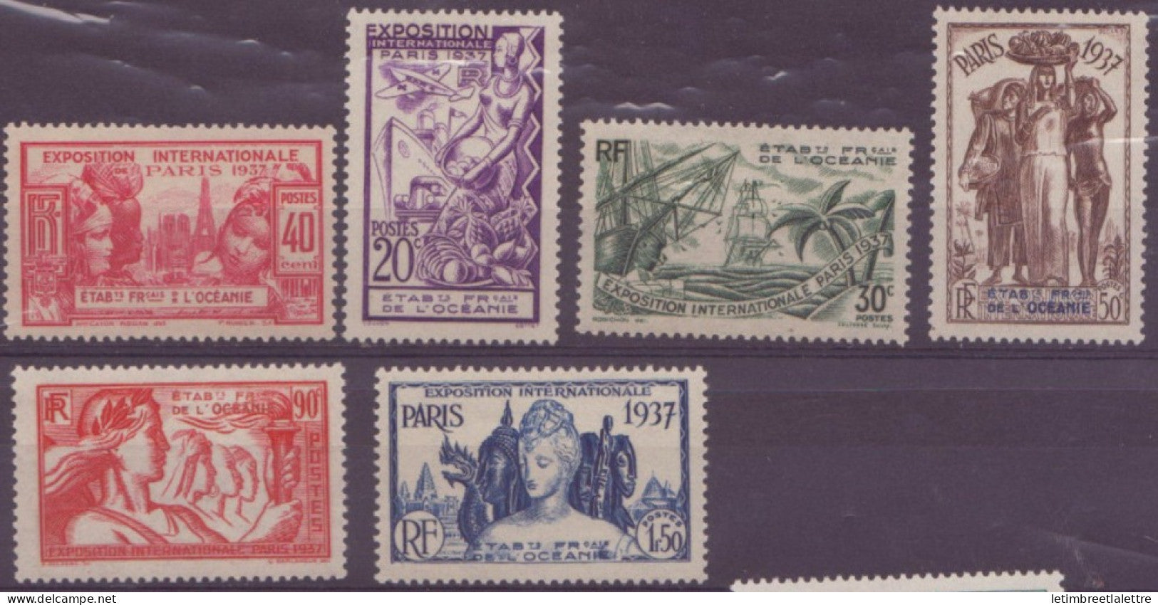 Océanie - YT n° 121 à 126 ** - neuf sans charnière - 1937