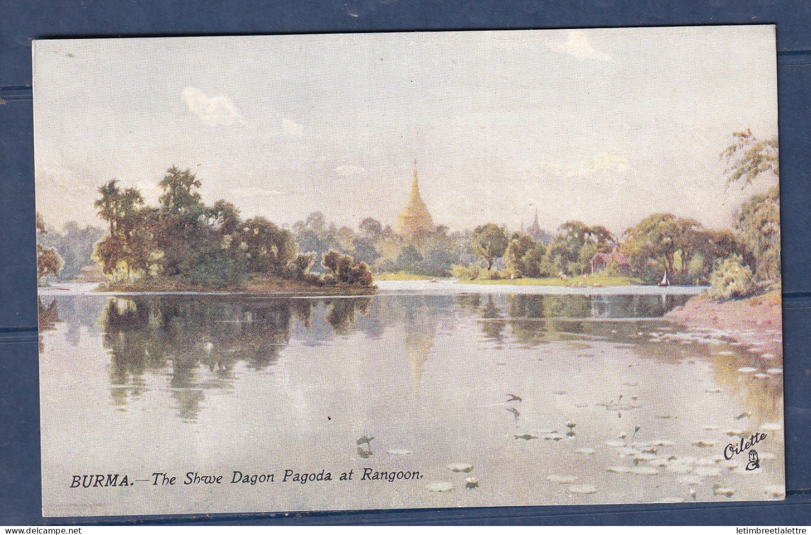 Myanmar - Burma - Birmanie - carte postale - Oilette - Pagoda at Rangoon