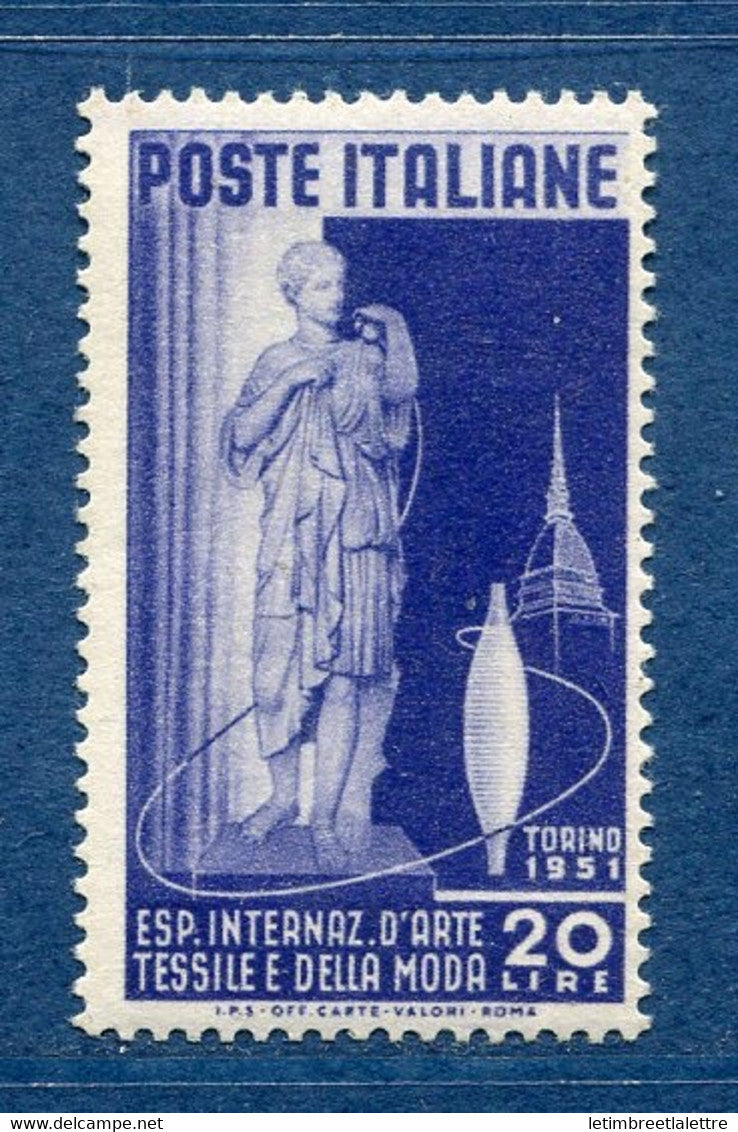 ⭐ Italie  - YT n° 598 ** - Neuf sans charnière - 1951 ⭐