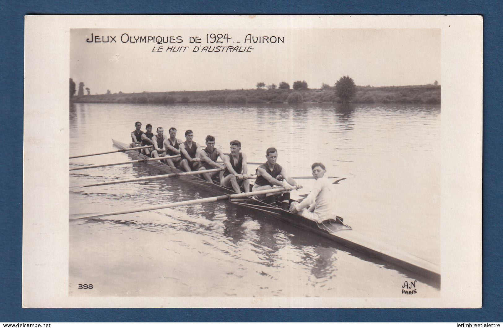 France - Carte postale - CPA - Photo - Jeux Olympiques - Aviron - le huit d'Australie - 1924