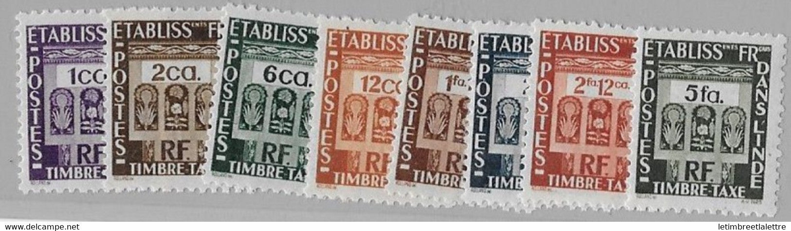 Inde - Taxe - YT n° 19 à 27 ** sans le 23 - Neuf sans charnière - 1948