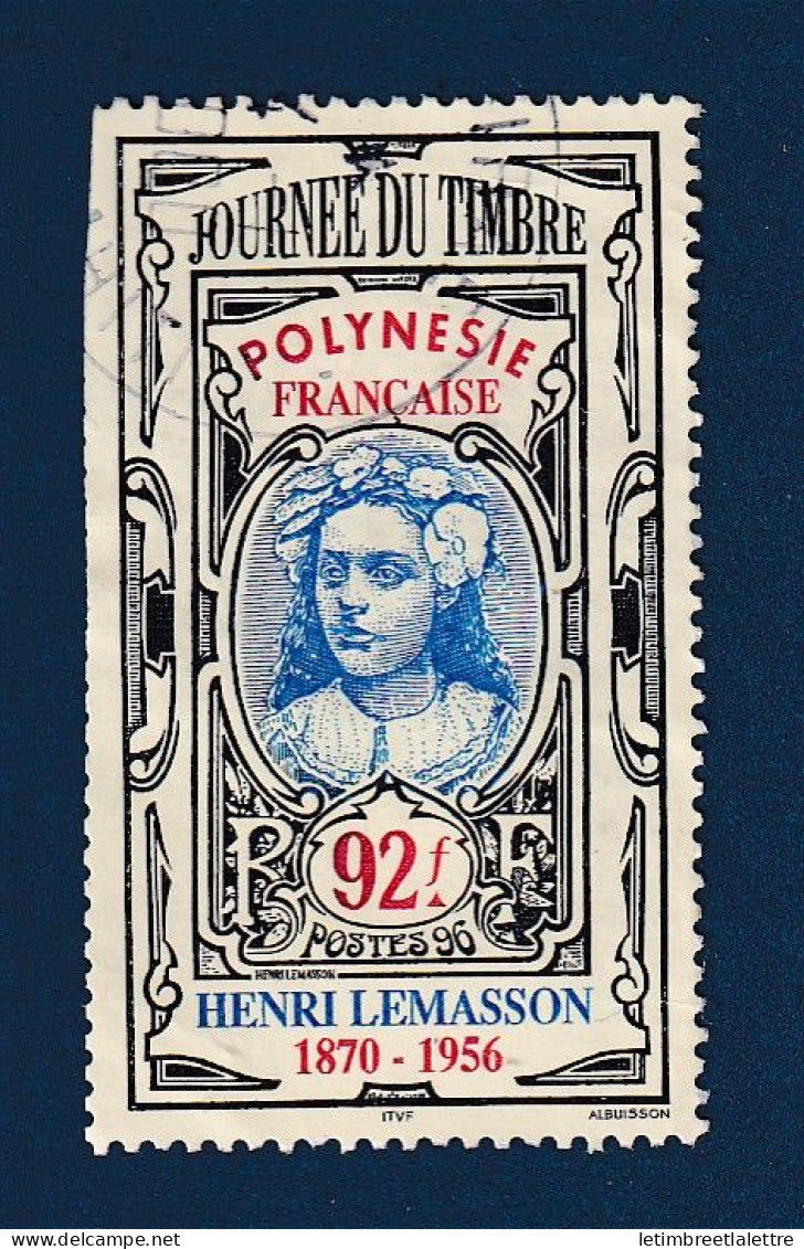 Polynésie - YT n° 518 oblitéré - Journée du timbre - Henri Lemasson