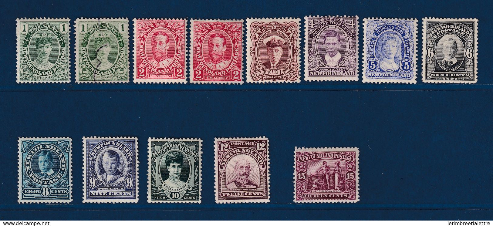 Terre Neuve - YT n° 89 à 99 * - neuf avec charnière Mais N° 93 ** sans charnière - 1911