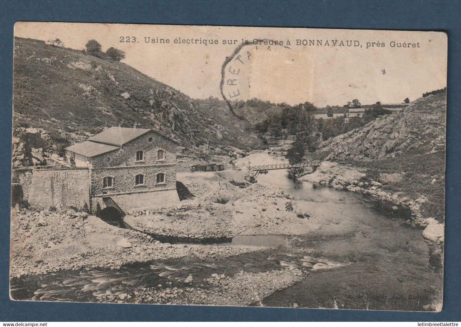 France - CPA - Usine électrique sur la Creuse à Bonnavaud près de Guéret