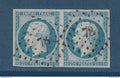 France - YT n° 15 en paire - oblitéré - signé - 1853