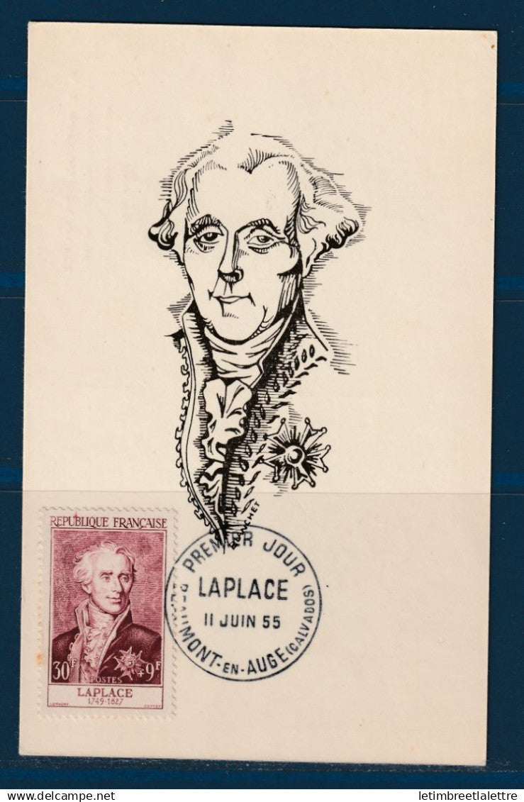 France - Carte Maximum - Premier jour - YT N° 1031 - FDC Laplace - le 11 Juin 1955