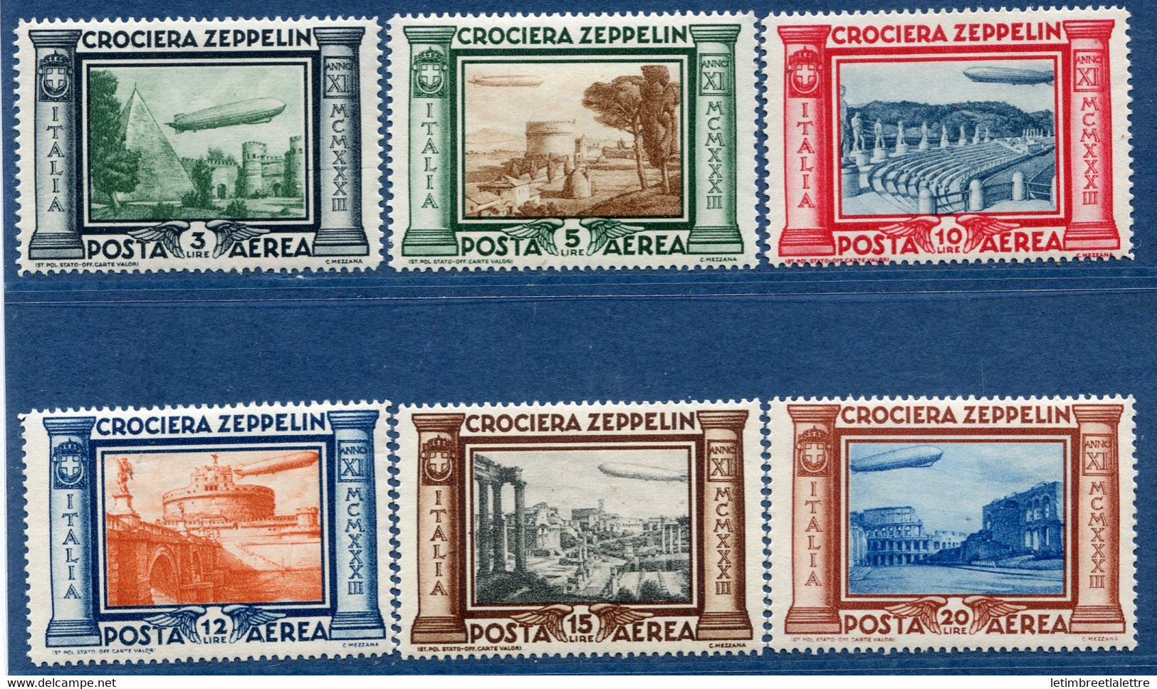 ⭐ Italie - Poste Aérienne - YT n° 42 à 47 ** - Neuf sans charnière - 1933 ⭐