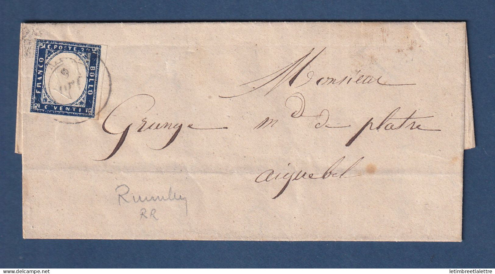 Italie - Sardaigne - Rumilly cachet Sarde - 1857