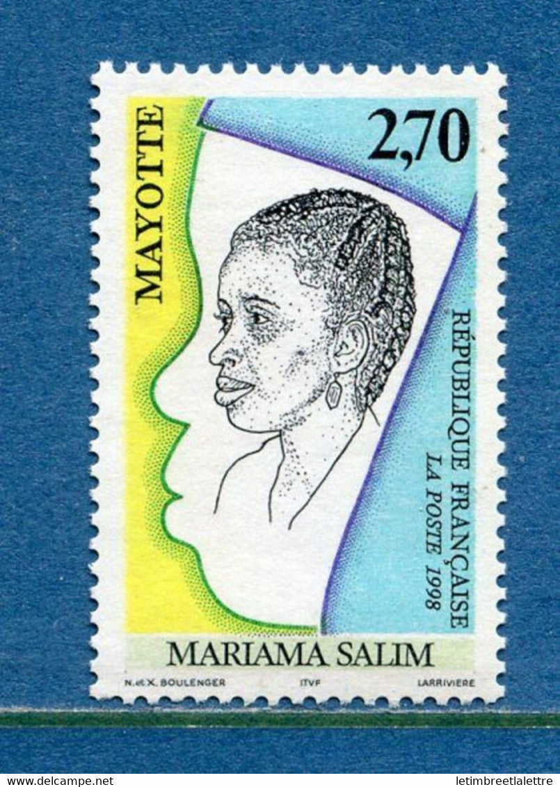 Mayotte - YT n° 58 ** - Neuf sans charnière - 1998