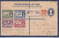 Myanmar - Birmanie - Burma - administration militaire sur entier postal recommandé - last day issue - 1945
