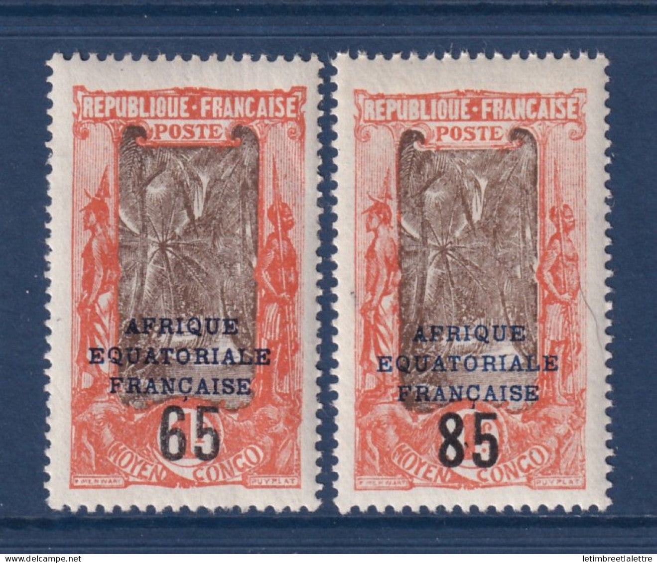 Congo - YT n° 91 et 92 * - Neuf avec charnière - 1925