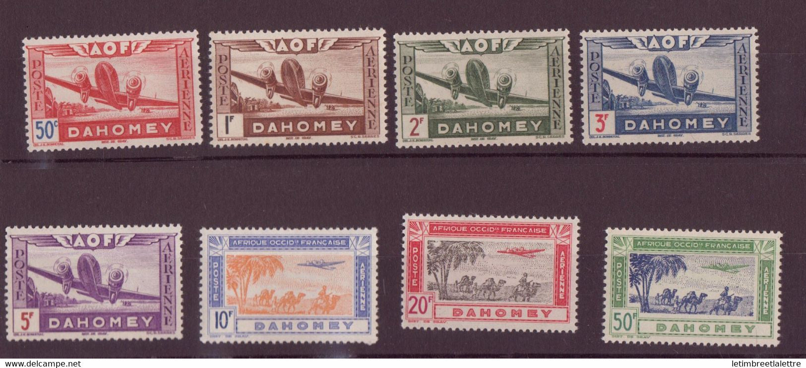 ⭐ Dahomey - Poste aérienne - YT n° 10 à 17 ** - neuf sans charnière - 1942 ⭐