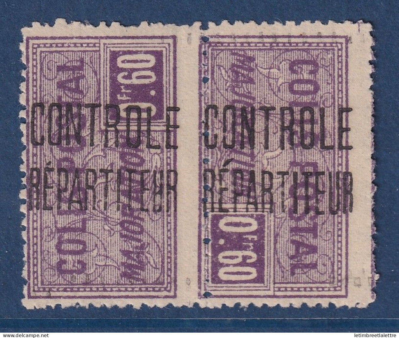 Algérie - Colis Postaux - YT n° 13 a * - Neuf avec charnière - tête bêche - 1924 1927