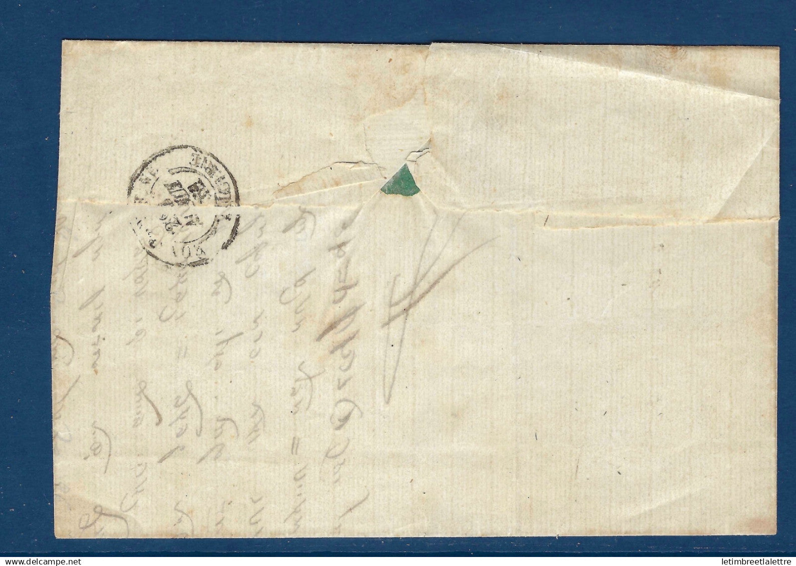France - Taxe - YT n° 2 sur lettre taxée de l'Algérie - Aïn Beida - 1861