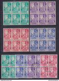 Myanmar - Birmanie - Burma - YT n° 50 à 53 ** Neuf sans charnière et oblitéré - anniversaire de la victoire - 1946