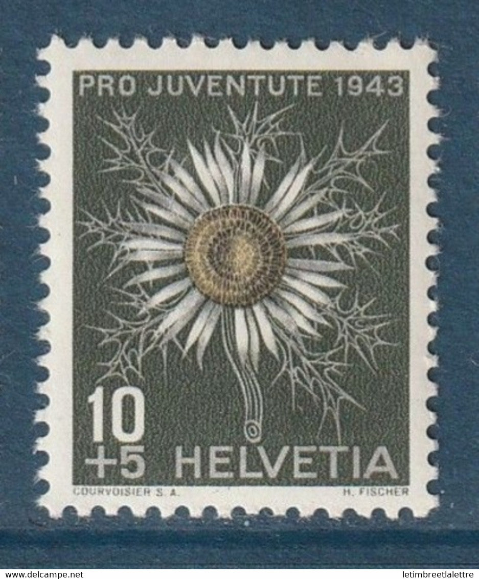 ⭐ Suisse - YT n° 389 ** - Neuf sans charnière - 1943 ⭐