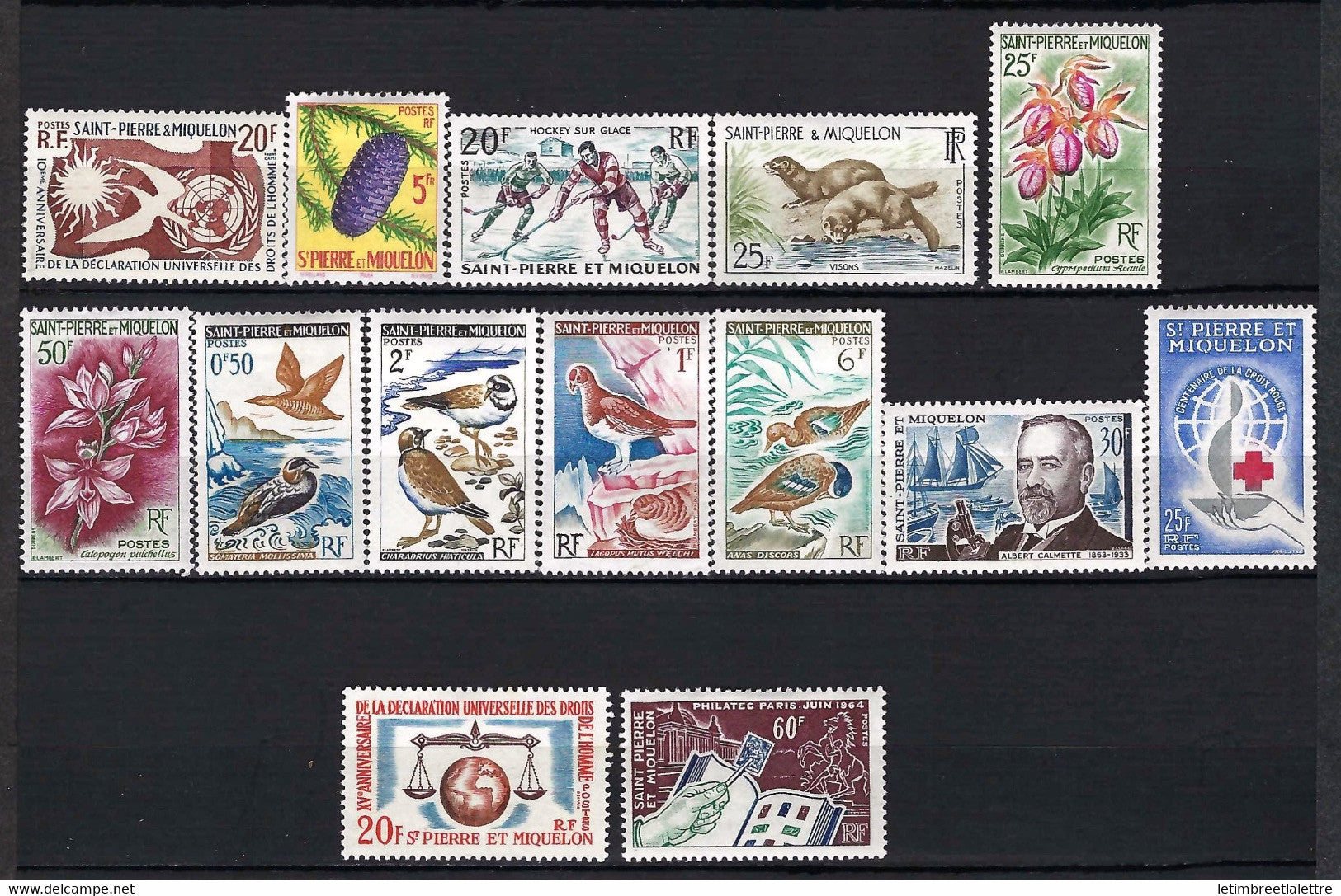 Saint Pierre et Miquelon - YT n° 358 à 371 * - Neuf avec charnière - 1958 à 1964