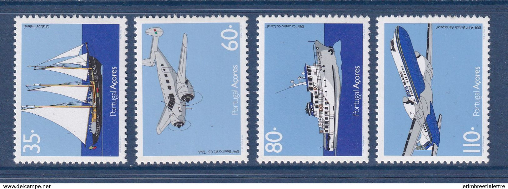 Açores - YT n° 411 à 414 ** - Neuf sans charnière - 1991