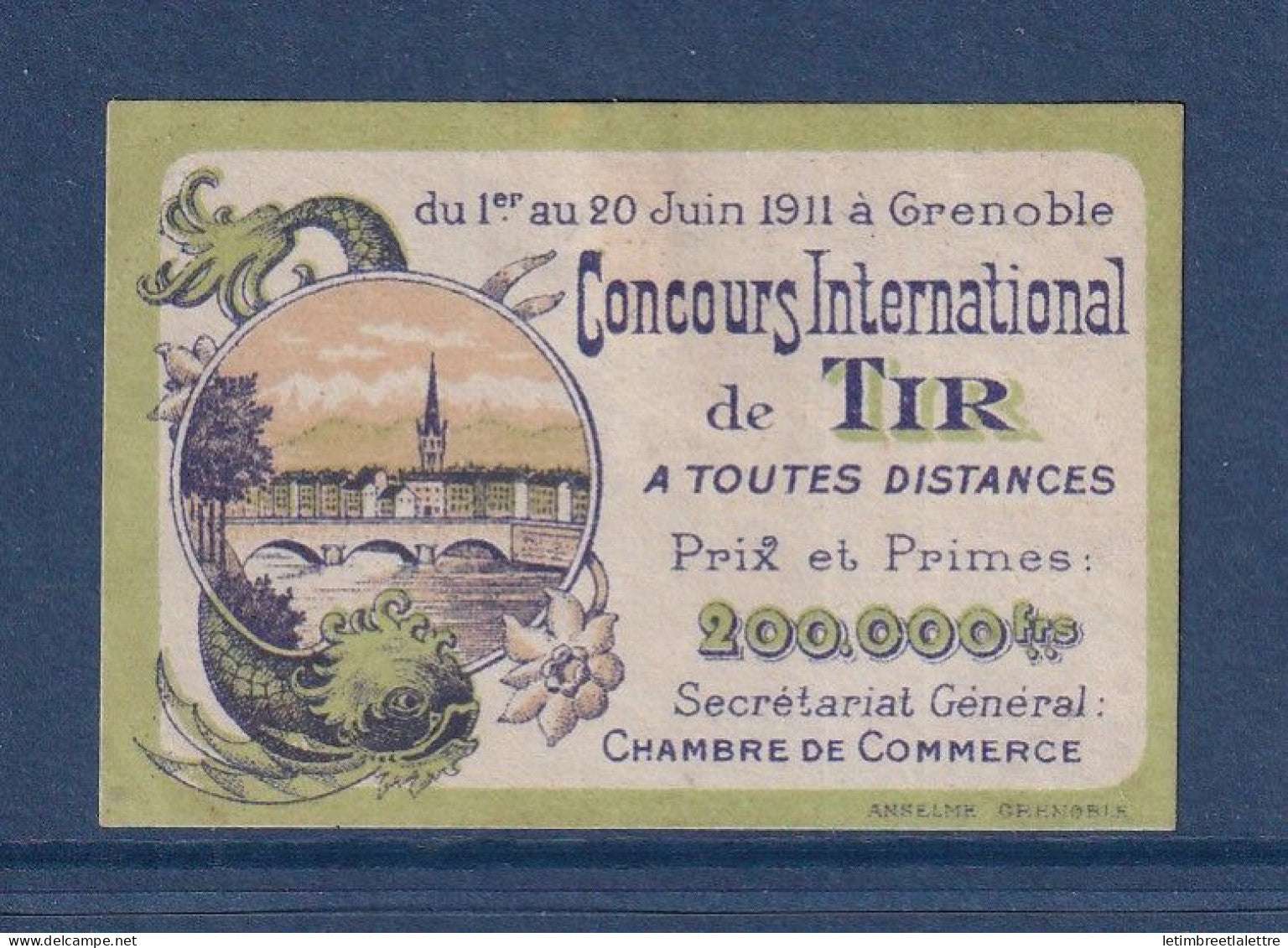 France - vignette - errinophilie - concours international de Tir - ( * ) neuf sans gomme - 1911