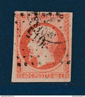 France - YT n° 16 b - oblitéré - orange vif - 1853
