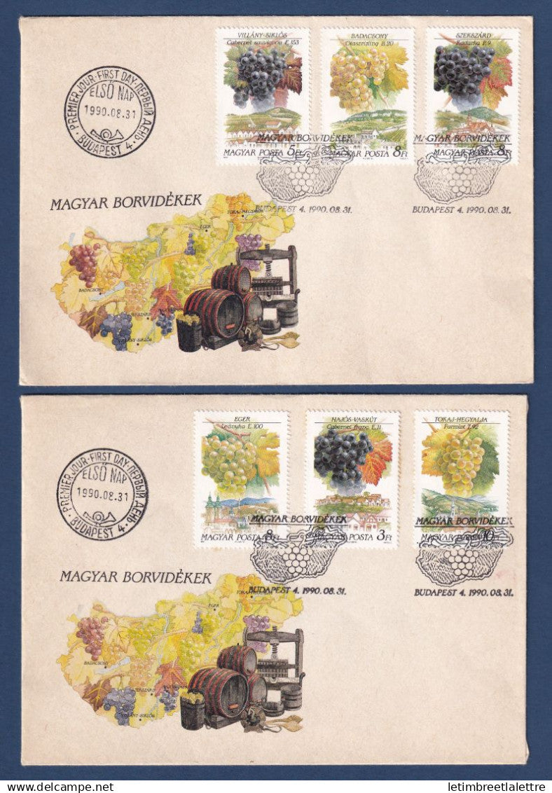 Hongrie - Premier jour - FDC - Budapest - Fruits - Raisin - 1990