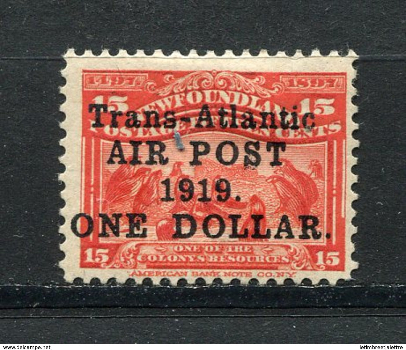 Terre Neuve - Poste Aérienne - N° 2a * - Neuf avec charnière - sans virgule - Signé