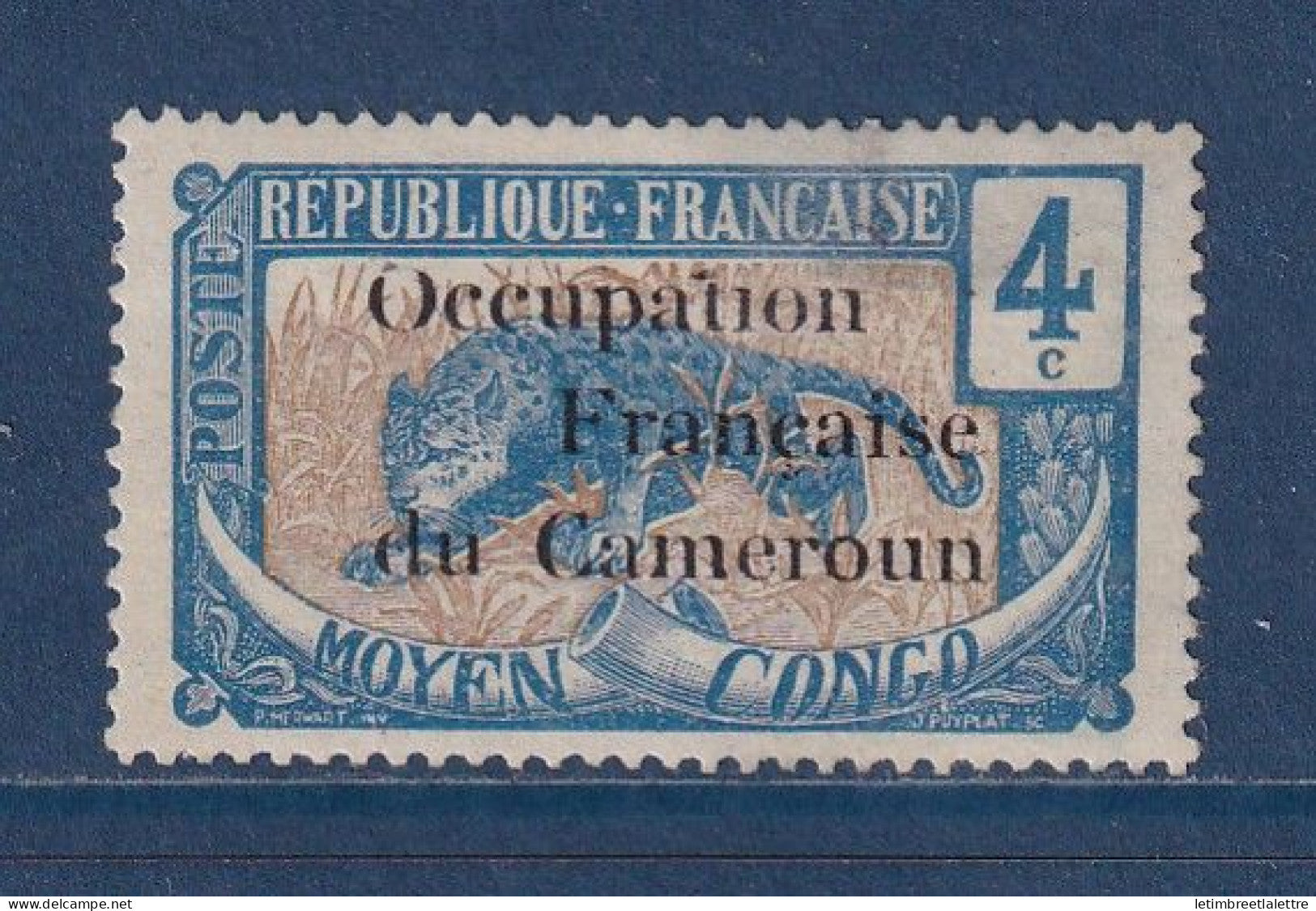 Cameroun - YT n° 55 * - Neuf avec infime charnière - Signé - 1916