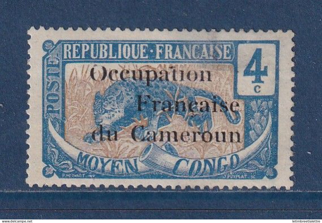 Cameroun - YT n° 55 * - Neuf avec infime charnière - Signé - 1916