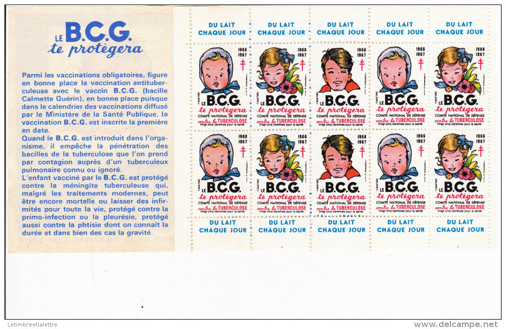 vignettes,carnets l'ensemble Antituberculeux