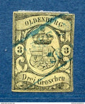 ⭐ Oldenbourg - YT n° 8 - Oblitéré - 1858 ⭐