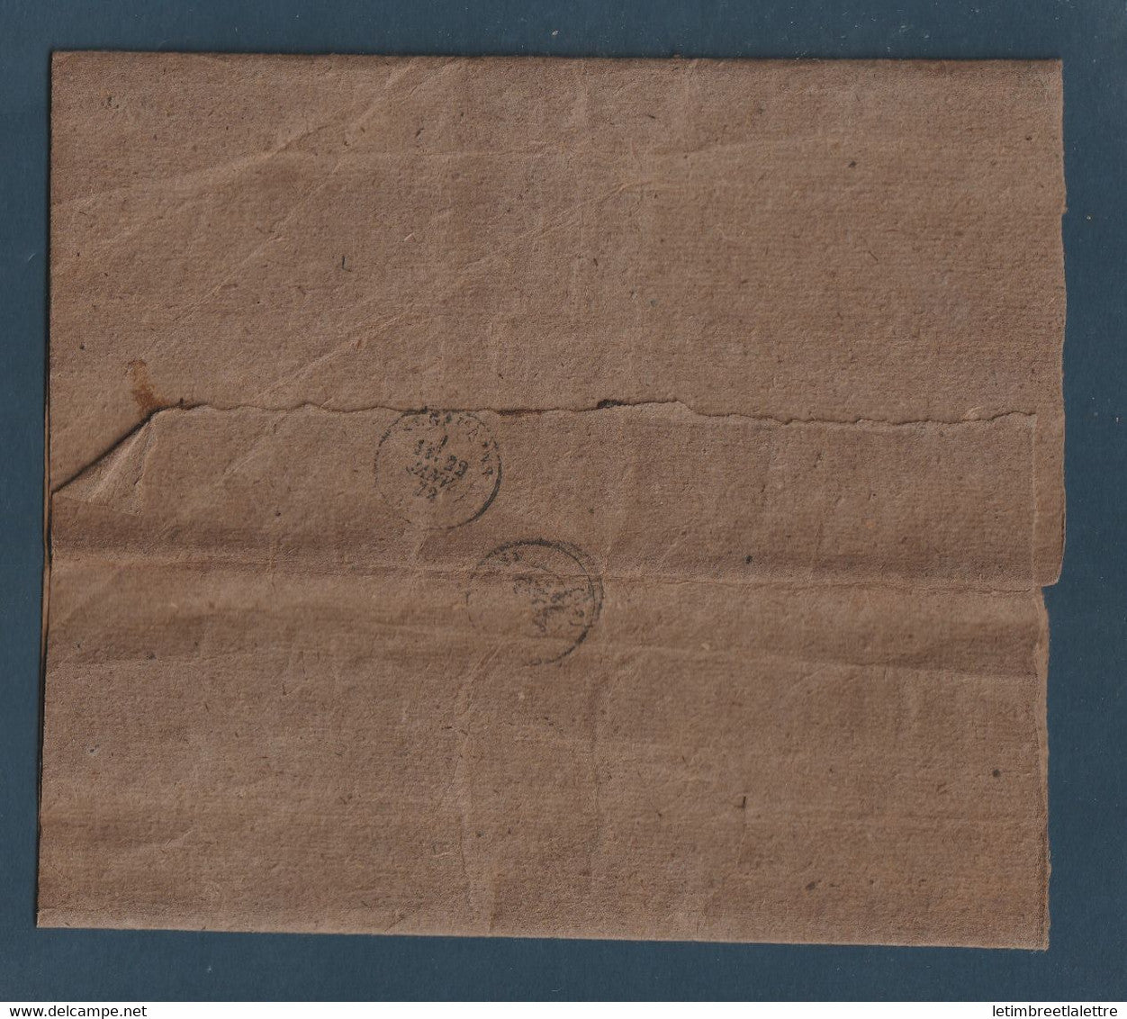 France - YT n° 47 en paire sur Papier d'affaire - De Cierp Haute Garonne Le 22 Janvier 1872