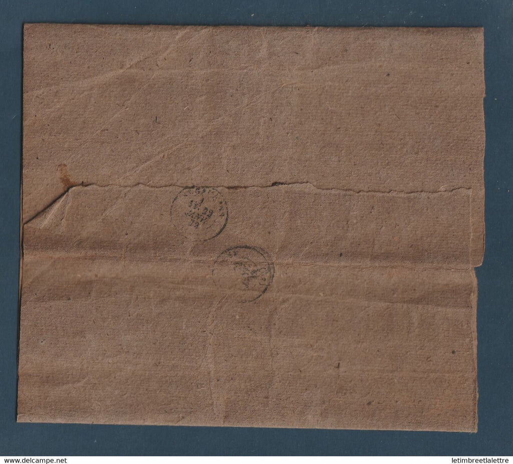 France - YT n° 47 en paire sur Papier d'affaire - De Cierp Haute Garonne Le 22 Janvier 1872